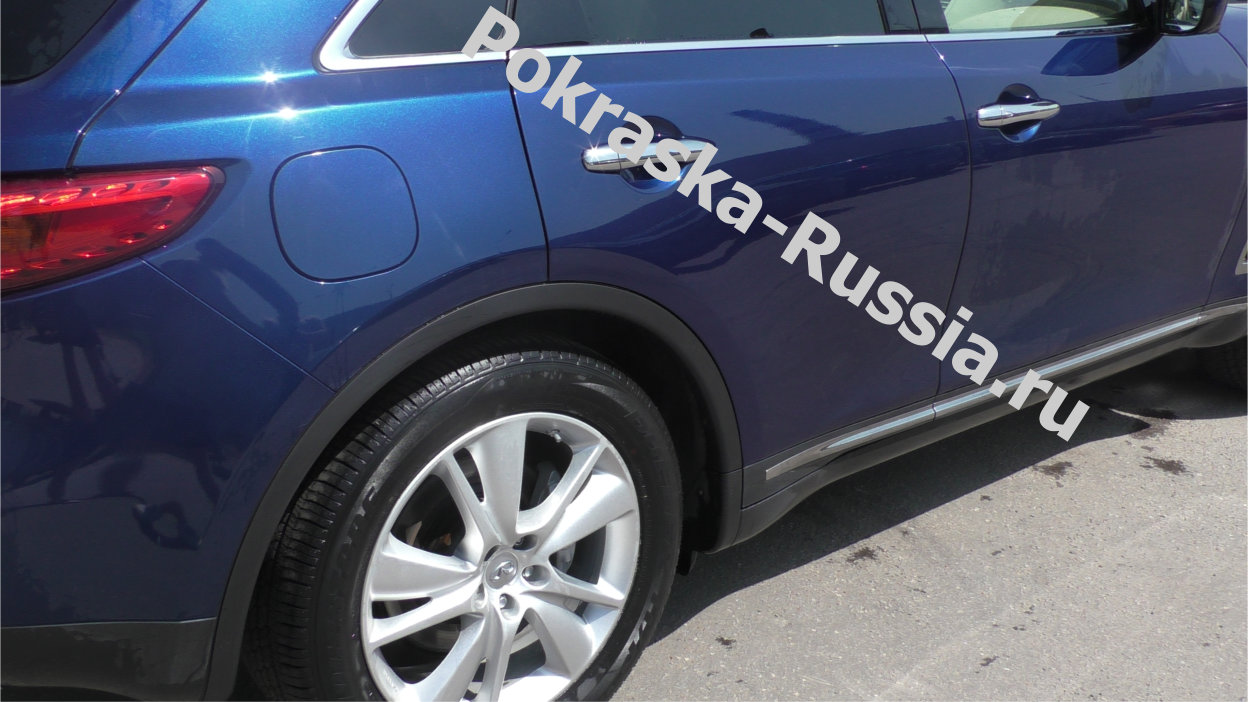 Локальная покраска задней правой двери на infiniti -2