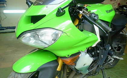Ремонт пластика и покраска мотоцикла Yamaha.