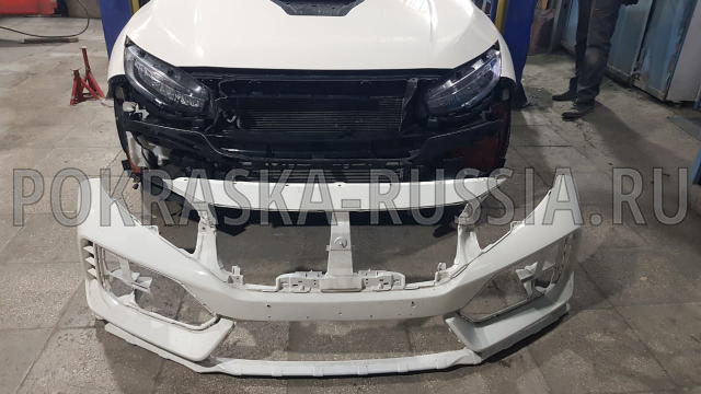 Покраска автомобиля Honda Civic Type R