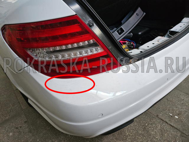 Покраска автомобиля Mercedes-Benz W204