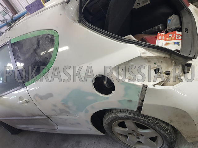 Покраска автомобиля Peugeot 207