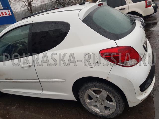 Покраска автомобиля Peugeot 207