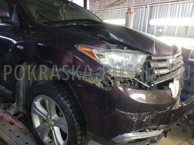 Покраска автомобиля Toyota Highlander